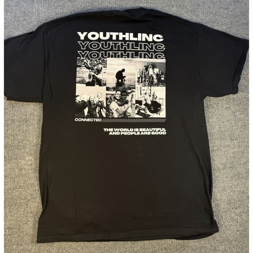 Youthlinc Humanitarian Service T Shirt Connected Black Men's Large